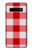 S3535 レッドギンガム Red Gingham Samsung Galaxy S10 バックケース、フリップケース・カバー