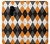 S3421 黒 オレンジ 白 アーガイルプラッド Black Orange White Argyle Plaid Samsung Galaxy S9 Plus バックケース、フリップケース・カバー