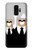 S3557 黒いスーツのクマ Bear in Black Suit Samsung Galaxy S9 Plus バックケース、フリップケース・カバー