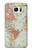 S3418 ヴィンテージの世界地図 Vintage World Map Samsung Galaxy S7 バックケース、フリップケース・カバー