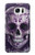 S3582 紫の頭蓋骨 Purple Sugar Skull Samsung Galaxy S7 バックケース、フリップケース・カバー