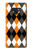 S3421 黒 オレンジ 白 アーガイルプラッド Black Orange White Argyle Plaid Note 9 Samsung Galaxy Note9 バックケース、フリップケース・カバー