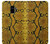S3365 黄パイソンの皮膚 グラフィックプリント Yellow Python Skin Graphic Print Samsung Galaxy A8 (2018) バックケース、フリップケース・カバー