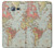 S3418 ヴィンテージの世界地図 Vintage World Map Samsung Galaxy J3 (2016) バックケース、フリップケース・カバー
