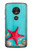 S3428 アクア 海星 貝 Aqua Wood Starfish Shell Motorola Moto G7 Power バックケース、フリップケース・カバー
