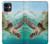 S1377 ウミガメ Ocean Sea Turtle iPhone 11 バックケース、フリップケース・カバー