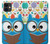 S2521 可愛いオタクフクロウ漫画 Cute Nerd Owl Cartoon iPhone 11 バックケース、フリップケース・カバー