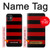 S2638 黒と赤のストライプ Black and Red Striped iPhone 11 バックケース、フリップケース・カバー