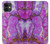 S2907 パープルターコイズ宝石グラフィックプリント Purple Turquoise Stone iPhone 11 バックケース、フリップケース・カバー