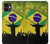 S2981 ブラジルサッカー Brazil Football Soccer Map Flag iPhone 11 バックケース、フリップケース・カバー