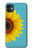 S3039 ひまわり Vintage Sunflower Blue iPhone 11 バックケース、フリップケース・カバー