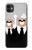 S3557 黒いスーツのクマ Bear in Black Suit iPhone 11 バックケース、フリップケース・カバー