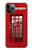 S0058 ロンドン〔イギリス〕の赤い電話ボックス Classic British Red Telephone Box iPhone 11 Pro バックケース、フリップケース・カバー