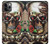 S0753 スカル 翼 バラ パンク Skull Wing Rose Punk iPhone 11 Pro バックケース、フリップケース・カバー