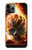 S0863 地獄火スカル Hell Fire Skull iPhone 11 Pro バックケース、フリップケース・カバー