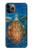 S1249 青い海亀 Blue Sea Turtle iPhone 11 Pro バックケース、フリップケース・カバー