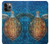 S1249 青い海亀 Blue Sea Turtle iPhone 11 Pro バックケース、フリップケース・カバー