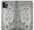 S1566 白フクロウ シロフクロウ Snowy Owl White Owl iPhone 11 Pro バックケース、フリップケース・カバー