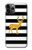 S2794 黒と白のストライプ 金の鹿 Black and White Striped Deer Gold Sparkles iPhone 11 Pro バックケース、フリップケース・カバー