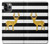 S2794 黒と白のストライプ 金の鹿 Black and White Striped Deer Gold Sparkles iPhone 11 Pro バックケース、フリップケース・カバー