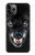 S2823 ブラックウルフ Black Wolf Blue Eyes Face iPhone 11 Pro バックケース、フリップケース・カバー