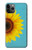 S3039 ひまわり Vintage Sunflower Blue iPhone 11 Pro バックケース、フリップケース・カバー