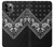 S3363 黒バンダナ Bandana Black Pattern iPhone 11 Pro バックケース、フリップケース・カバー