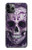 S3582 紫の頭蓋骨 Purple Sugar Skull iPhone 11 Pro バックケース、フリップケース・カバー