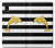 S2882 黒と白のストライプ ゴールドドルフィン Black and White Striped Gold Dolphin Samsung Galaxy A10e バックケース、フリップケース・カバー