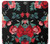 S3112 黒バラ パターン Rose Floral Pattern Black Samsung Galaxy A10e バックケース、フリップケース・カバー