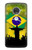 S2981 ブラジルサッカー Brazil Football Soccer Map Flag Motorola Moto G7, Moto G7 Plus バックケース、フリップケース・カバー