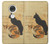 S3229 ヴィンテージ猫ポスター Vintage Cat Poster Motorola Moto G7, Moto G7 Plus バックケース、フリップケース・カバー