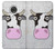 S3257 牛の漫画 Cow Cartoon Motorola Moto G7, Moto G7 Plus バックケース、フリップケース・カバー