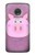 S3269 豚の漫画 Pig Cartoon Motorola Moto G7, Moto G7 Plus バックケース、フリップケース・カバー