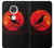 S3328 カラス赤い月 Crow Red Moon Motorola Moto G7, Moto G7 Plus バックケース、フリップケース・カバー