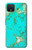 S2377 ターコイズの宝石用原石のグラフィックプリント Turquoise Gemstone Texture Graphic Printed Google Pixel 4 バックケース、フリップケース・カバー