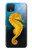 S2444 タツノオトシゴ 深い青色の海 Seahorse Underwater World Google Pixel 4 バックケース、フリップケース・カバー