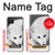S2569 ホワイト北極キツネ White Arctic Fox Google Pixel 4 バックケース、フリップケース・カバー