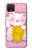 S3025 招き猫 Pink Maneki Neko Lucky Cat Google Pixel 4 バックケース、フリップケース・カバー