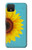 S3039 ひまわり Vintage Sunflower Blue Google Pixel 4 バックケース、フリップケース・カバー