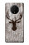 S2505 トナカイ古い木材グラフィックプリント Reindeer Head Old Wood Texture Graphic Printed OnePlus 7T バックケース、フリップケース・カバー