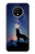 S3555 狼 Wolf Howling Million Star OnePlus 7T バックケース、フリップケース・カバー