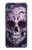 S3582 紫の頭蓋骨 Purple Sugar Skull Motorola Moto E6, Moto E (6th Gen) バックケース、フリップケース・カバー