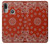 S3355 赤バンダナパターン Bandana Red Pattern Motorola Moto E6 Plus, Moto E6s バックケース、フリップケース・カバー