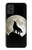 S1981 オオカミは 月にハウリング Wolf Howling at The Moon Samsung Galaxy A51 バックケース、フリップケース・カバー