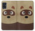 S2825 かわいいアライグマ Cute Cartoon Raccoon Samsung Galaxy A51 バックケース、フリップケース・カバー