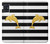 S2882 黒と白のストライプ ゴールドドルフィン Black and White Striped Gold Dolphin Samsung Galaxy A51 バックケース、フリップケース・カバー