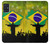 S2981 ブラジルサッカー Brazil Football Soccer Map Flag Samsung Galaxy A51 バックケース、フリップケース・カバー