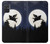 S3289 飛豚 満月 Flying Pig Full Moon Night Samsung Galaxy A71 バックケース、フリップケース・カバー