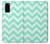 S1723 ミントシェブロンジグザグ Mint Chevron Zigzag Samsung Galaxy S20 バックケース、フリップケース・カバー